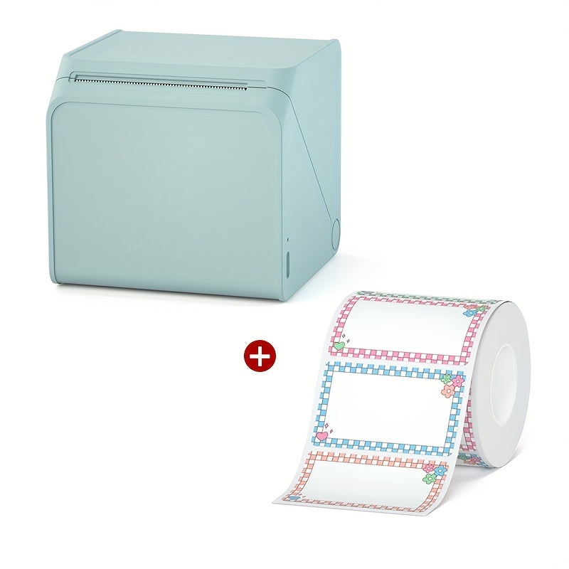 [Portable Label Printer] Portable Label Printer, Inkless Thermal Compact Printer | Connects to Smartphones And Computers, Suitable for Home, Office, Factory, Warehouse, Can Paste Express Face Sheets