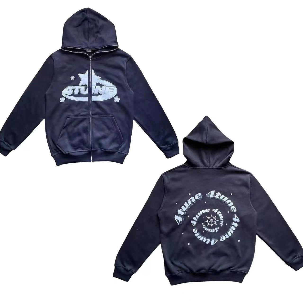 American retro casual hoodie and sweatshirt