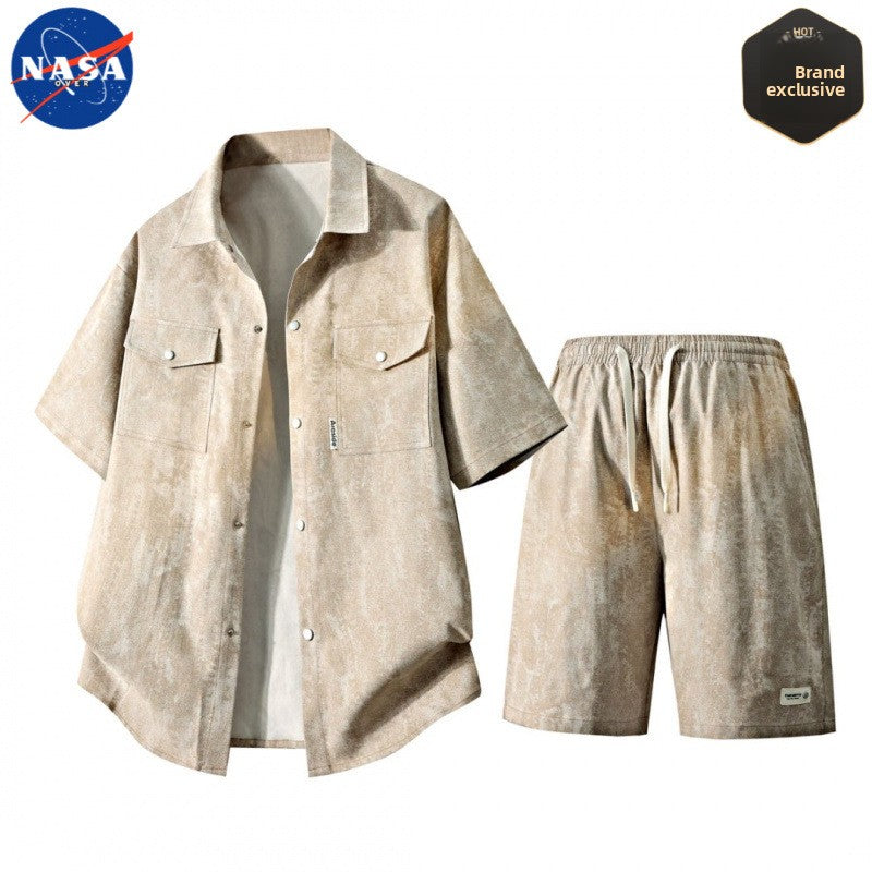 A high-end two-piece shirt set