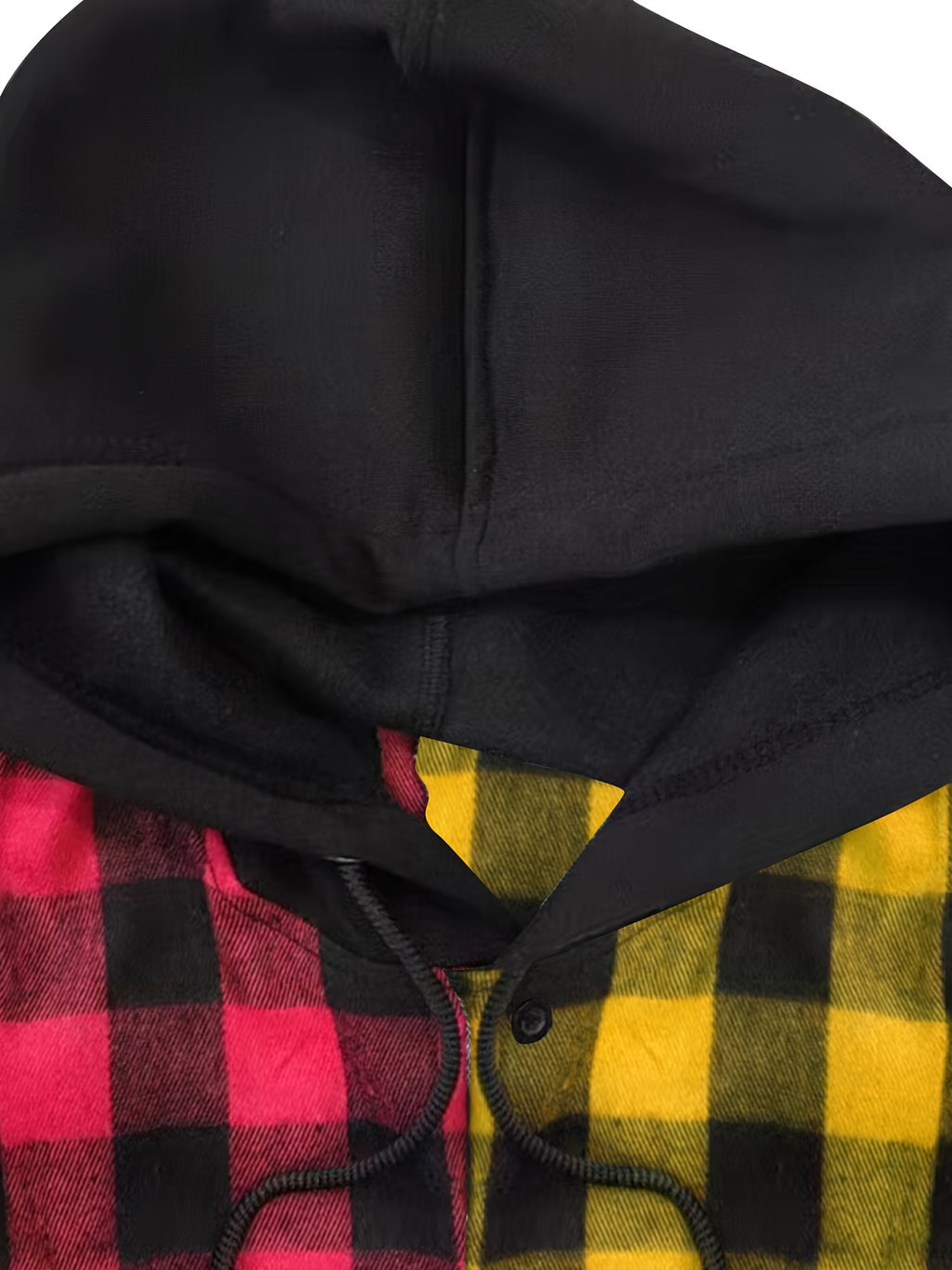 Long Sleeve Casual Regular Fit Button Up Hooded Shirts Jacket, Plaid Shirt Coat For Men