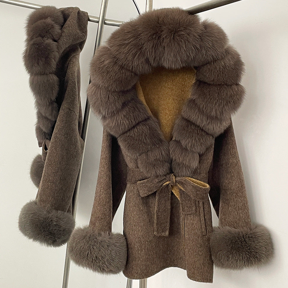 Double-Sided Wool Coat Women's Woolen Jacket