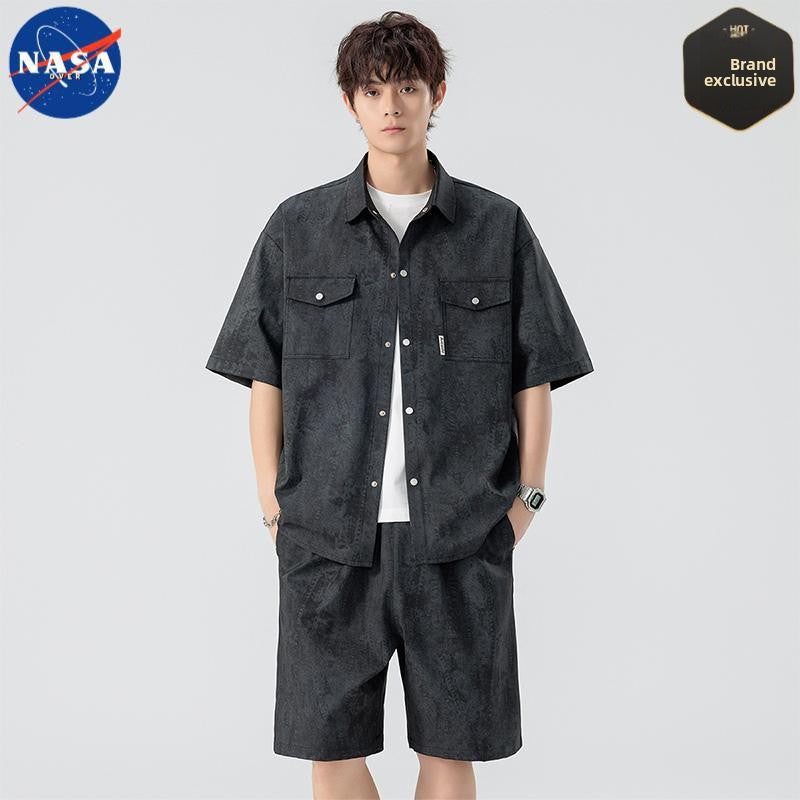 A high-end two-piece shirt set