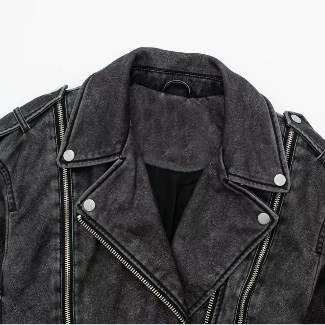Womens Vintage Biker Jacket