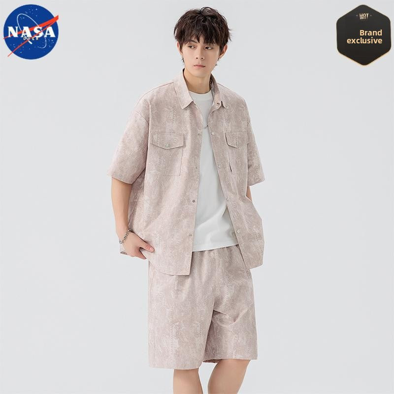 A high-end two-piece shirt set