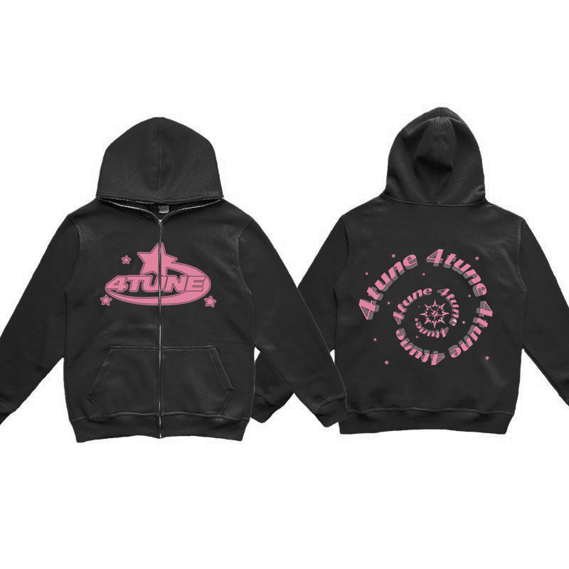 American retro casual hoodie and sweatshirt